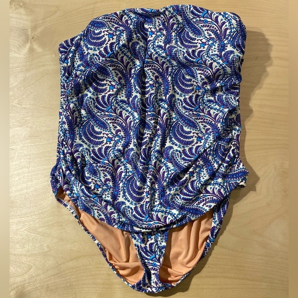 Re-Imagined by J. Crew Maternity Strapless One Piece Swimsuit Size 20 (MW) - Picture 4 of 14